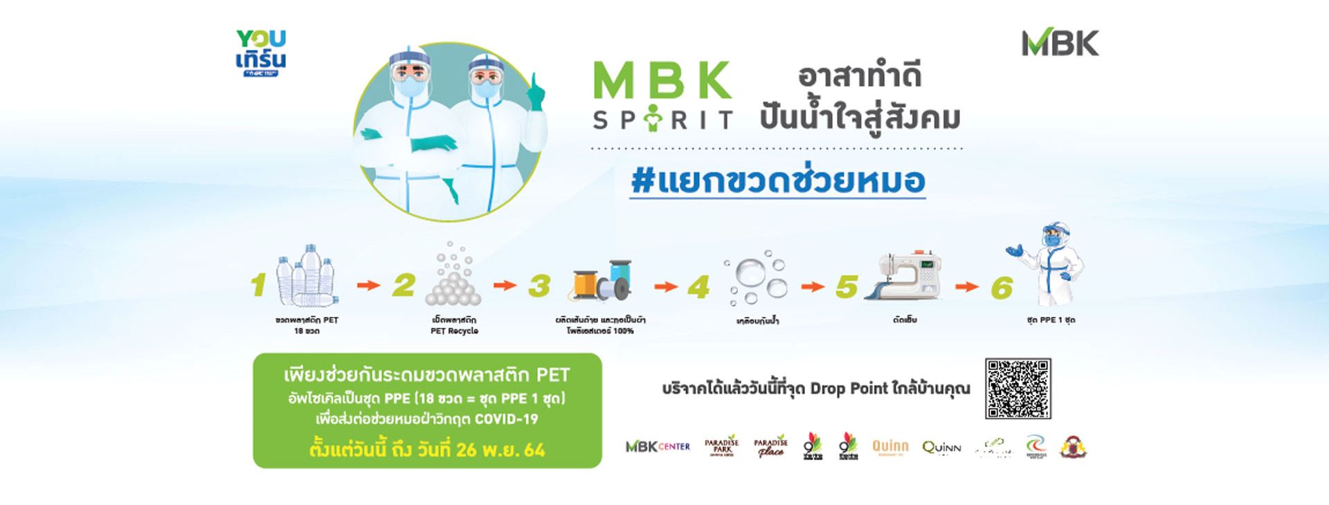 MBK Spirit อาสาทำดี ปันน้ำในสู่สังคม